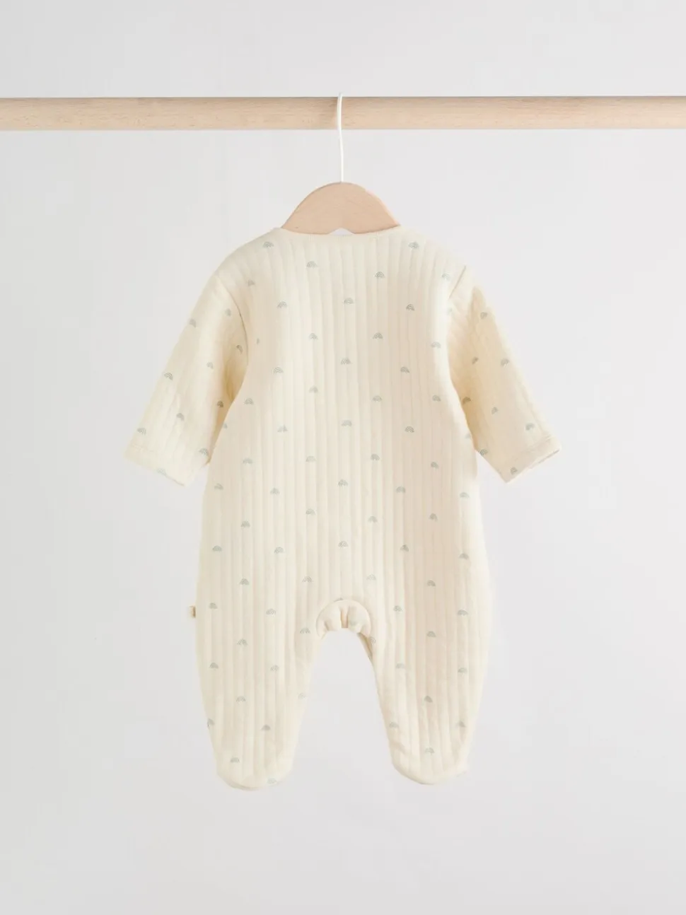 Grijs-groen - Baby Quilted Sleepsuits 2 Pack