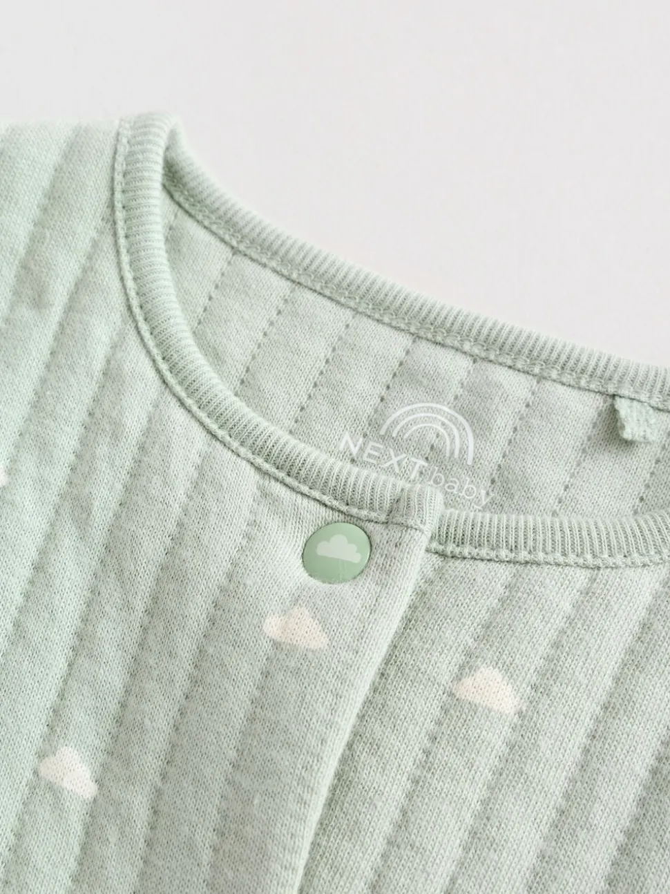 Grijs-groen - Baby Quilted Sleepsuits 2 Pack