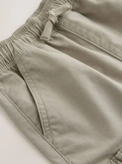 Grijs-groen - Broek met elastische taille en zijzakken (3mnd -7jr)