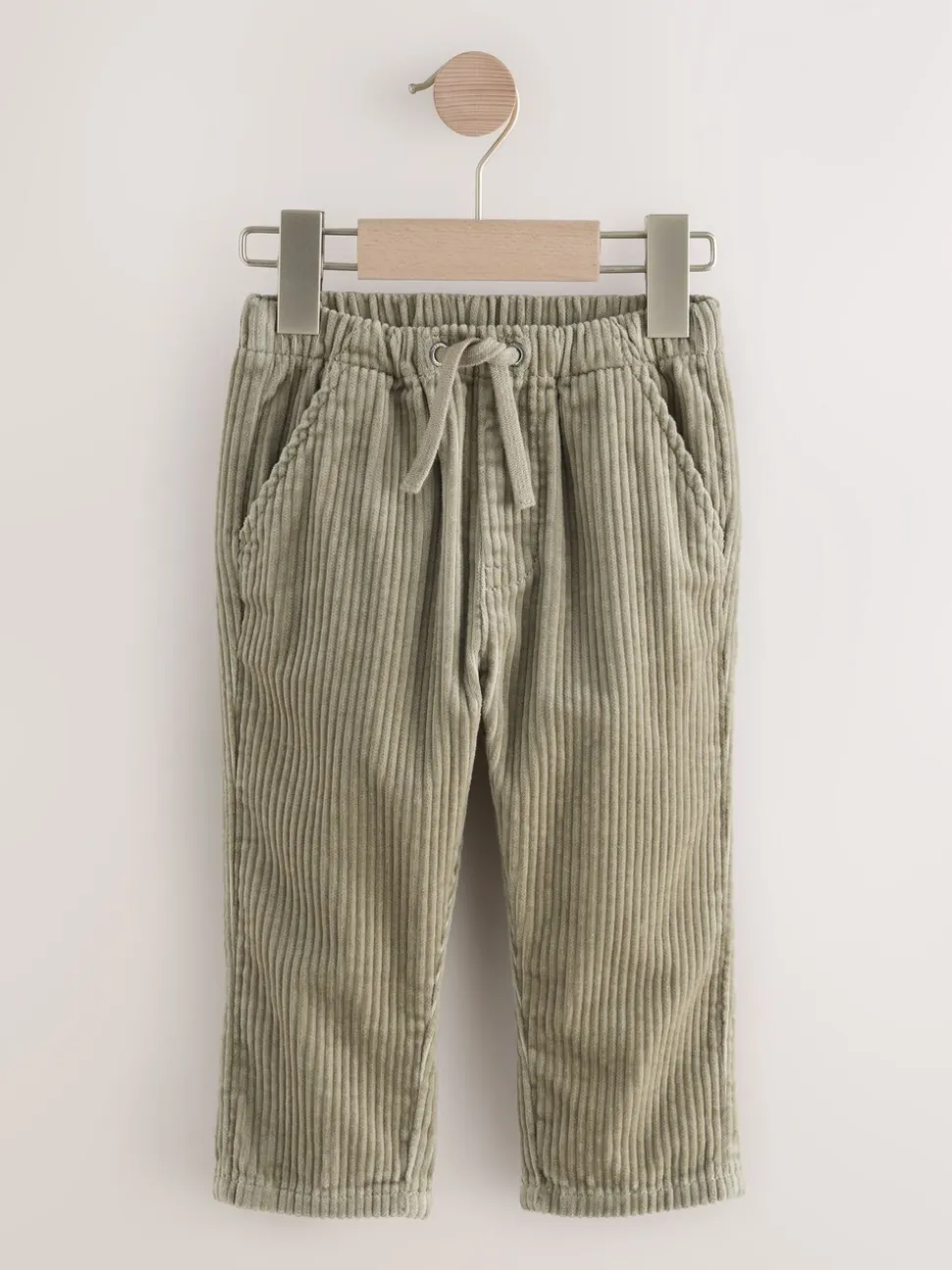 Grijs-groen - Corduroy instapbroek (3mnd-7jr)