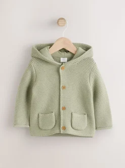 Grijs-groen - Gebreid babyvest (0 mnd- 2 jr)