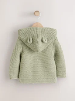 Grijs-groen - Gebreid babyvest (0 mnd- 2 jr)