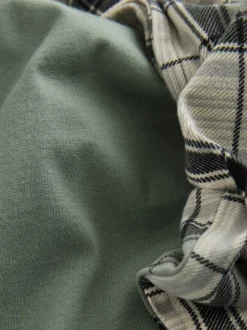 Grijs-groen - Motionflex behaaglijke pyjamaset met korte broek