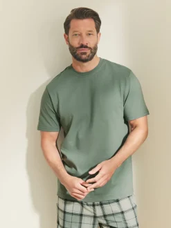 Grijs-groen - Motionflex behaaglijke pyjamaset met korte broek