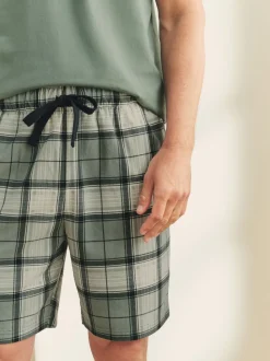 Grijs-groen - Motionflex behaaglijke pyjamaset met korte broek