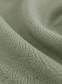Grijs-groen - Self. joggingbroek met boorden