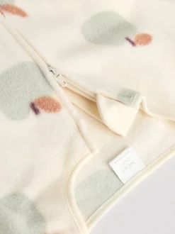 Grijs-groen - Set van 2 baby-onesies van microfleece met tweewegrits