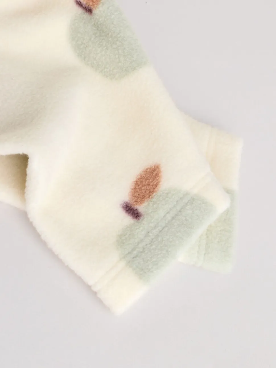 Grijs-groen - Set van 2 baby-onesies van microfleece met tweewegrits