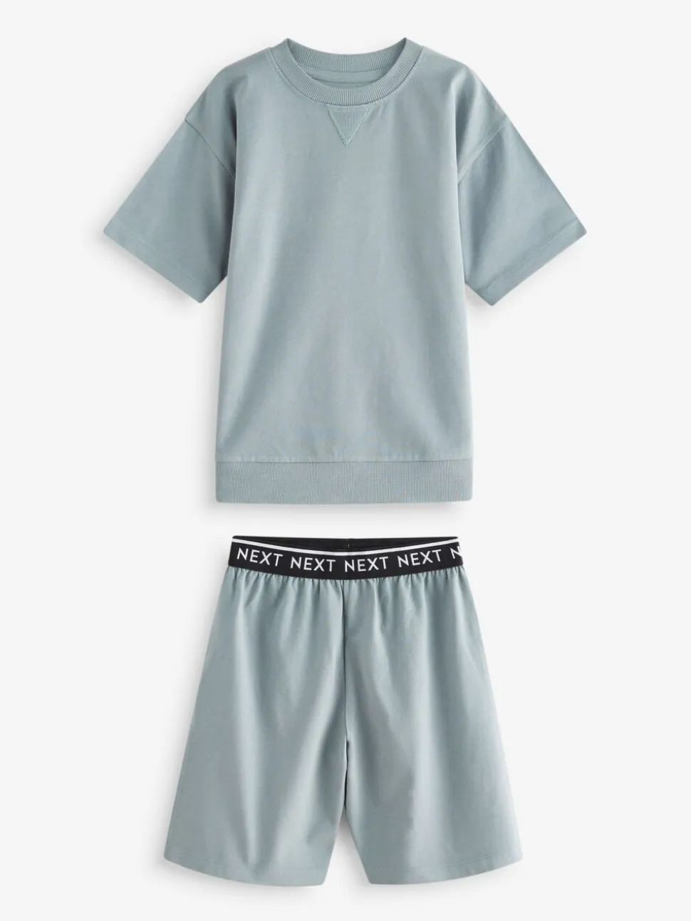 Grijs-groen - Set van 3 pyjama's met short (3-16 jr)