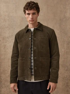 Grijs-groen - Slim Rijk Corduroy Jack