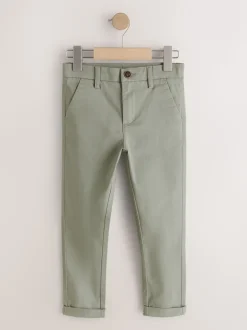 Grijs-groen - Stretchy chino's (3-17jr)