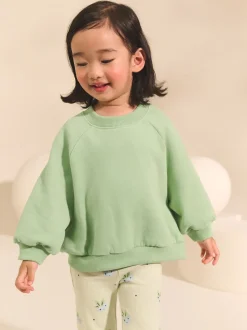 Grijs-groen - Sweatshirt met ronde hals (3 mnd-7 jr)
