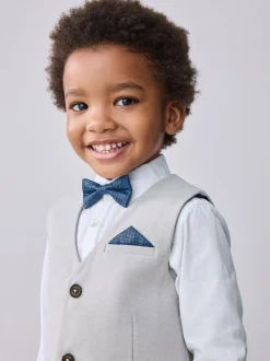 Grijs/marineblauw - Baker by Ted Baker set van gilet, overhemd en broek