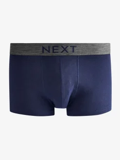 Grijs/marineblauw - Verpakking van 4 - Hipster boxershorts van 100% katoen
