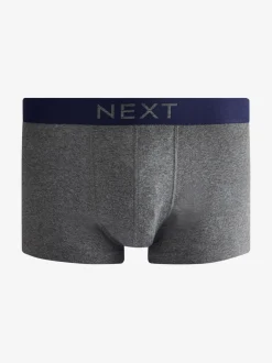 Grijs/marineblauw - Verpakking van 4 - Hipster boxershorts van 100% katoen