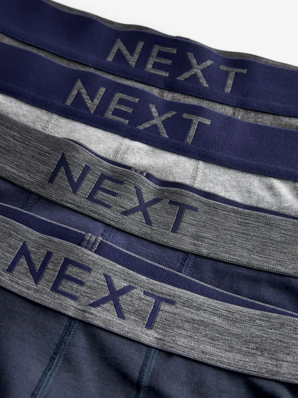 Grijs/marineblauw - Verpakking van 4 - Hipster boxershorts van 100% katoen