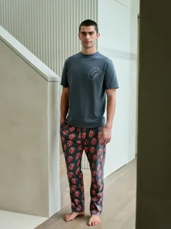 Grijs/Rood - The Rolling Stones Short Sleeve Pyjamas Set