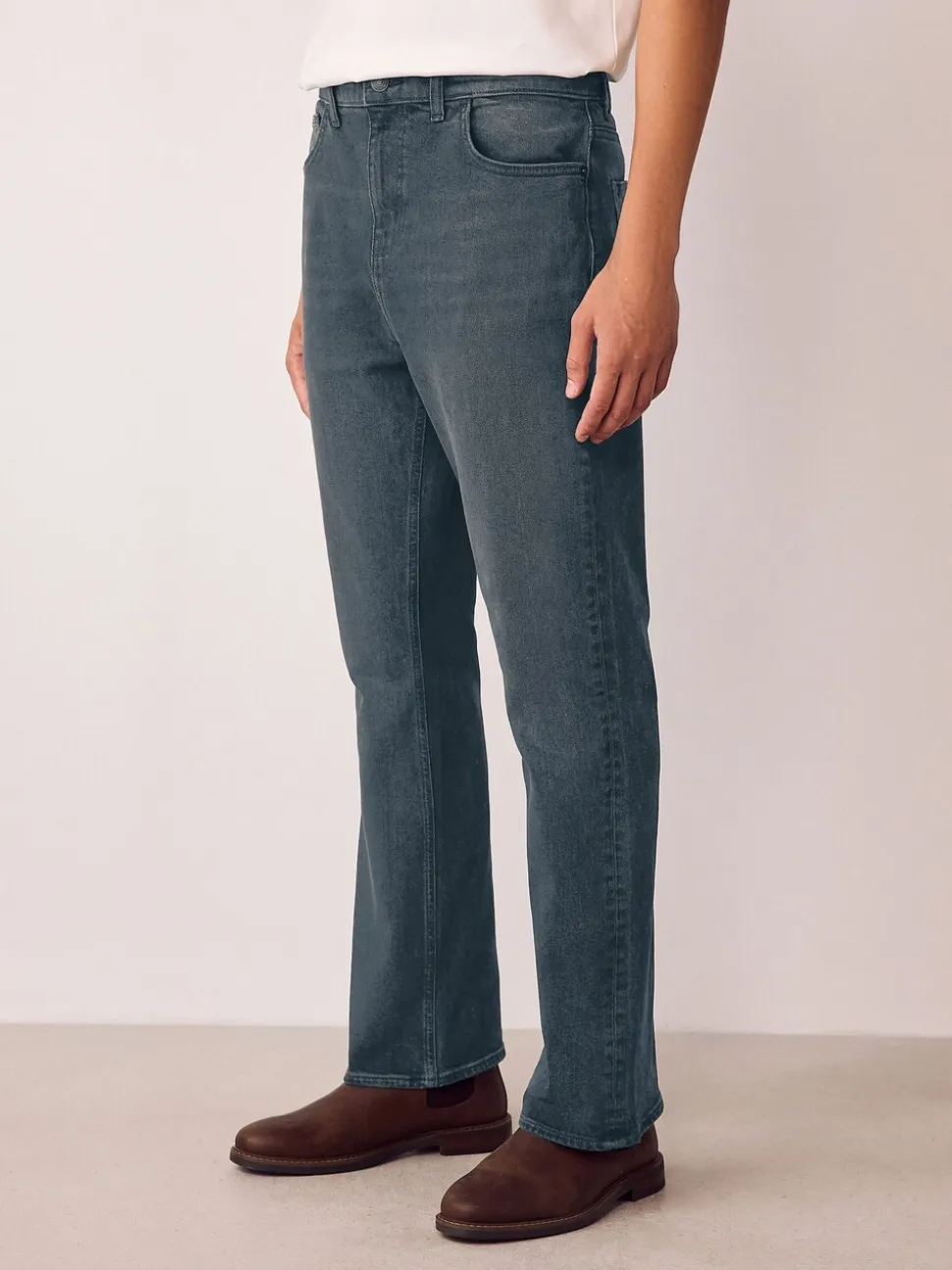 Grijstint - Bootcut - Vintage wash denim jeans