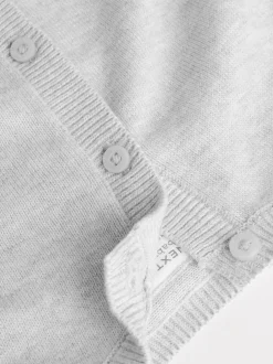 Grijs/wit - Grijs en wit 2pk gebreid babyvestje