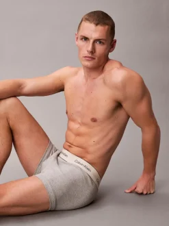 Grijs/wit/crème - Calvin Klein Heritage Cotton Stretch Boxer Briefs 3 Pack