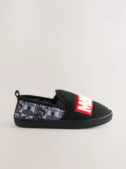 Grijs/zwart - Marvel pantoffels met omgevende zool
