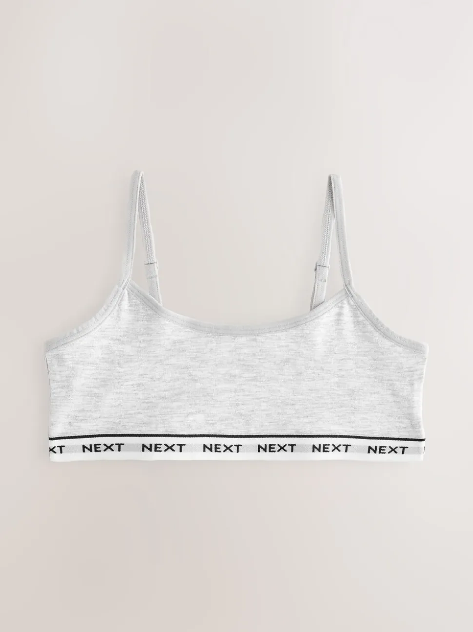 Grijs/zwart/wit - Set van 3 crop tops met bandjes (5 - 16 jr)