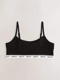 Grijs/zwart/wit - Set van 3 crop tops met bandjes (5 - 16 jr)