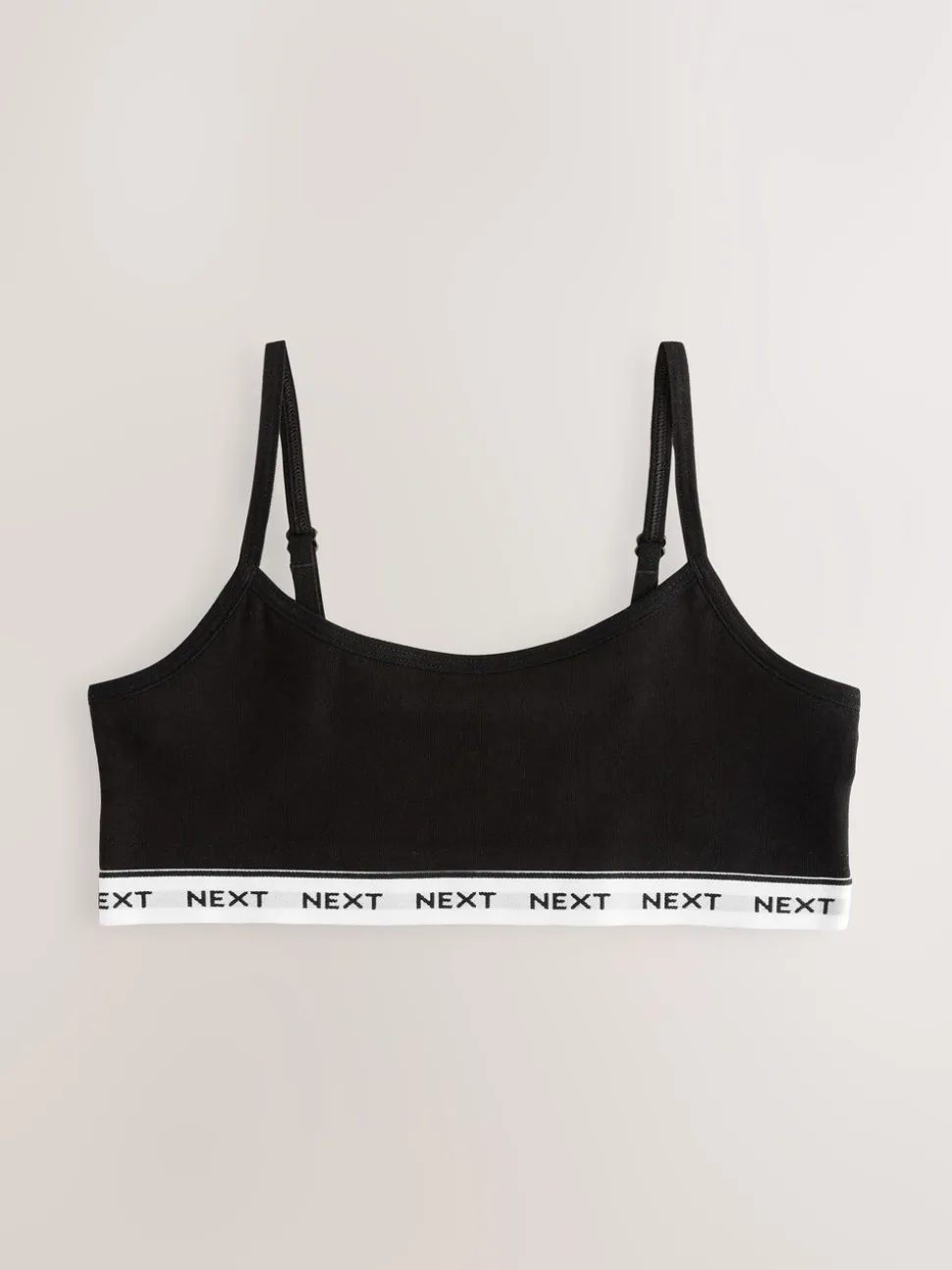 Grijs/zwart/wit - Set van 3 crop tops met bandjes (5 - 16 jr)