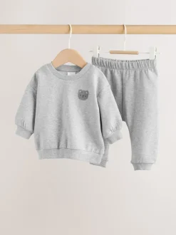Grijze beer - Baby sweatshirt en joggingbroek set (0mnd-2jr)