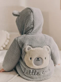 Grijze beer - Knusse Borg Fleece Babyjack