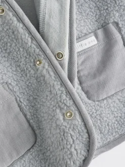 Grijze beer - Knusse Borg Fleece Babyjack