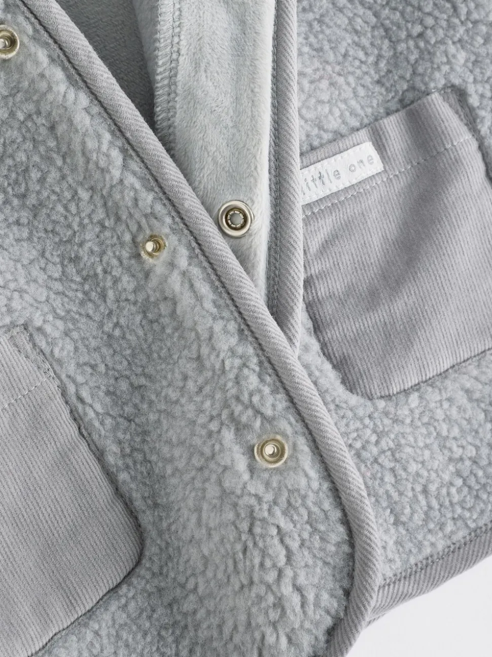 Grijze beer - Knusse Borg Fleece Babyjack