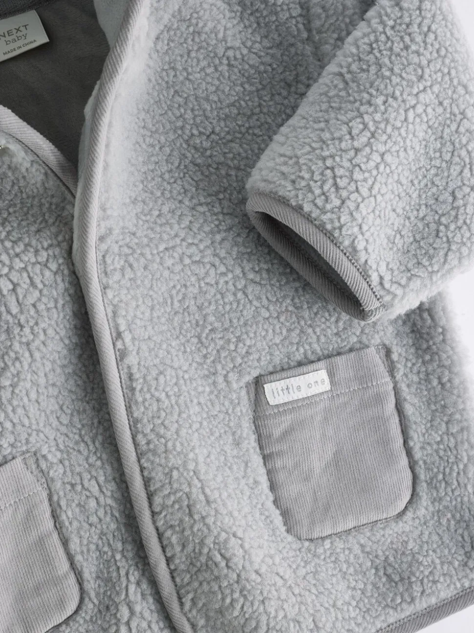 Grijze beer - Knusse Borg Fleece Babyjack