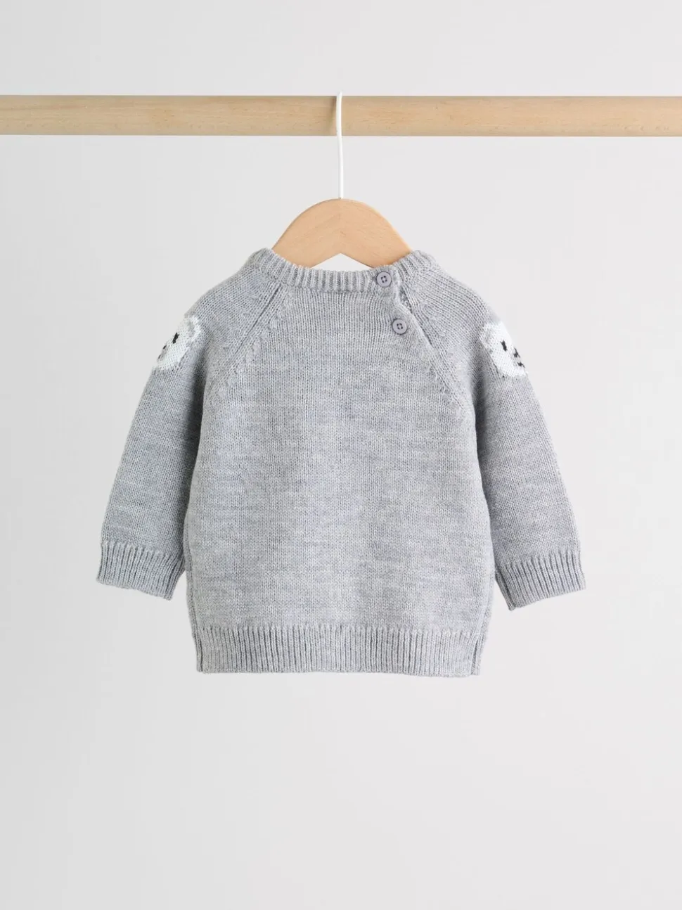 Grijze beer - Set van gebreide top en legging (0mnd -2jr)