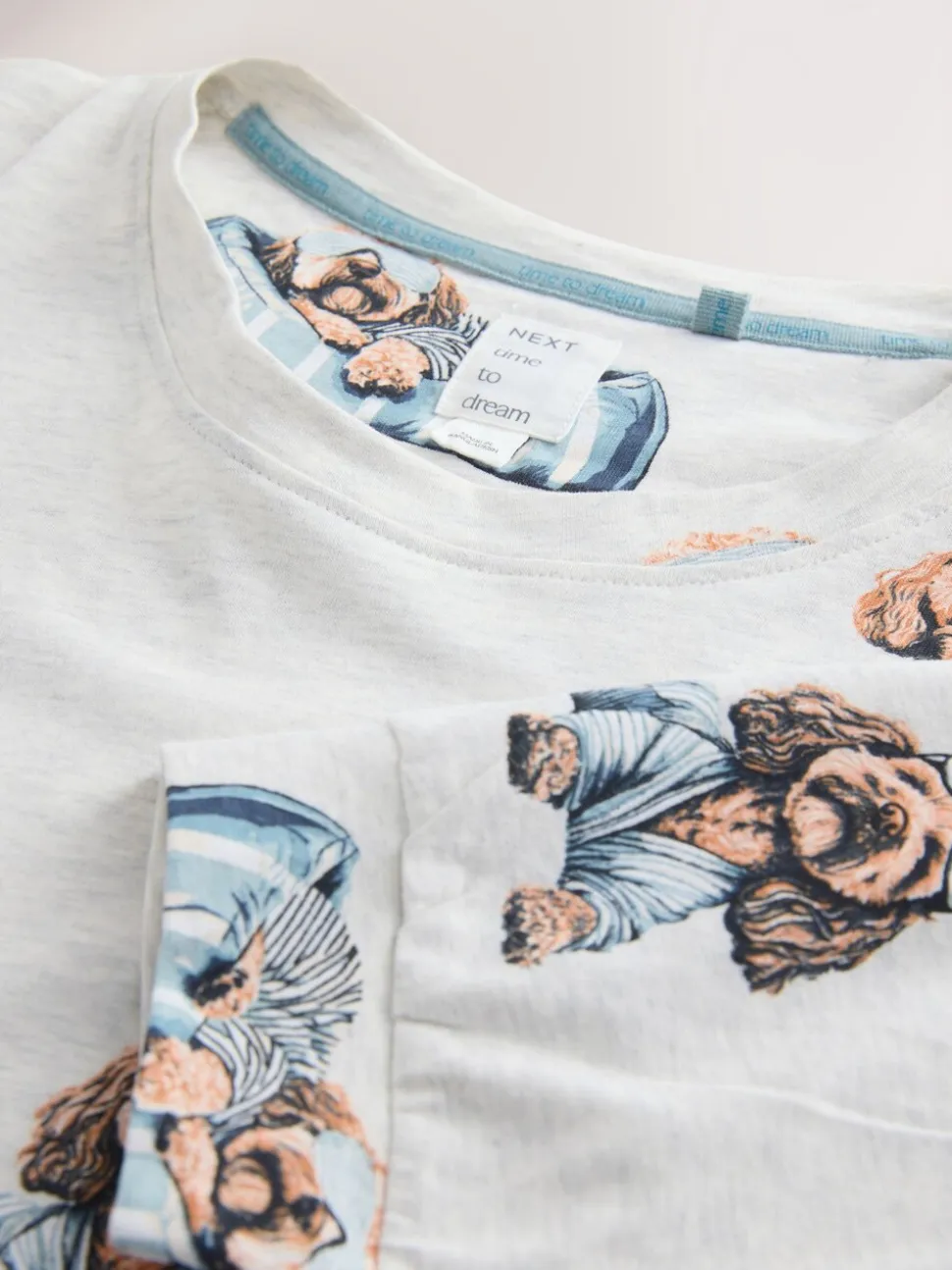 Grijze Charlie the Cockapoo - Pyjama met lange mouwen