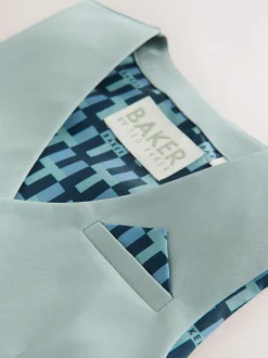 Groen - Baker By Ted Baker set van overhemd, gilet en short