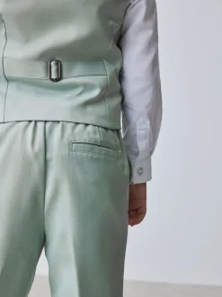 Groen - Baker by Ted Baker set van gilet, overhemd en broek