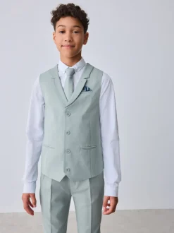 Groen - Baker by Ted Baker Waistcoat, Shirt And Tie Set