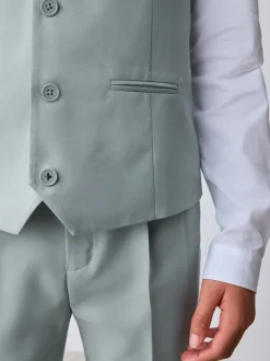 Groen - Baker by Ted Baker Waistcoat, Shirt And Tie Set