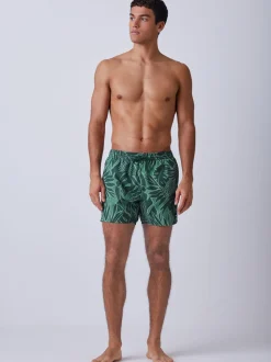 Groen - BOSS Piranha Printed Swim Shorts