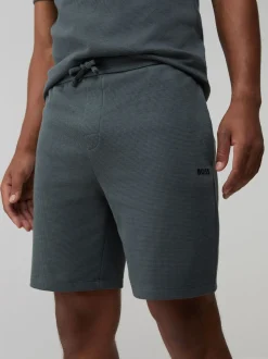 Groen - BOSS Waffle Shorts