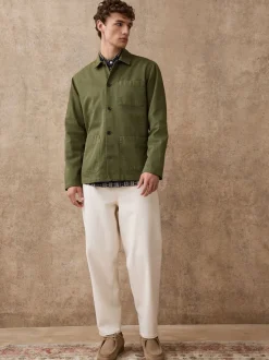 Groen - Chore Twill Shacket Overshirt