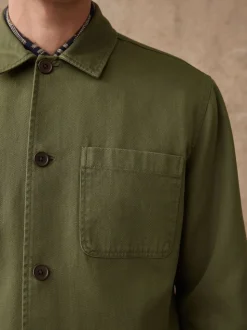 Groen - Chore Twill Shacket Overshirt