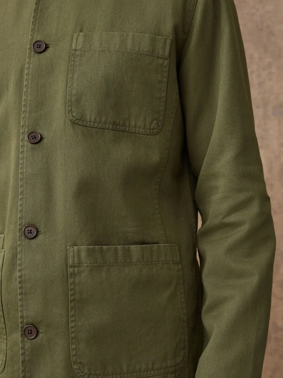 Groen - Chore Twill Shacket Overshirt