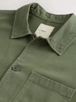 Groen - Chore Twill Shacket Overshirt