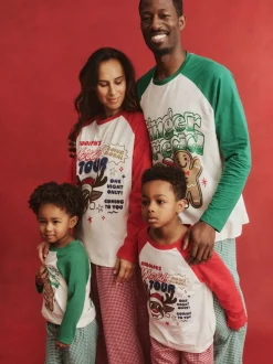 Groen - Cotton On Adult Matching Family Christmas Raglan Long Sleeve Pyjamas Set