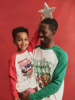 Groen - Cotton On Adult Matching Family Christmas Raglan Long Sleeve Pyjamas Set
