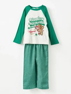 Groen - Cotton On Adult Matching Family Christmas Raglan Long Sleeve Pyjamas Set