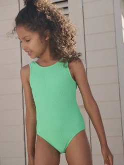 Groen - Crinkle Swimsuit (3-16yrs)