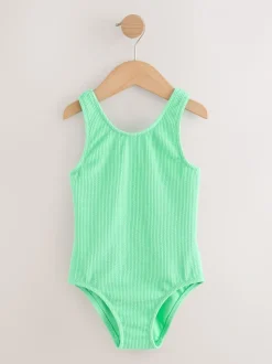 Groen - Crinkle Swimsuit (3-16yrs)